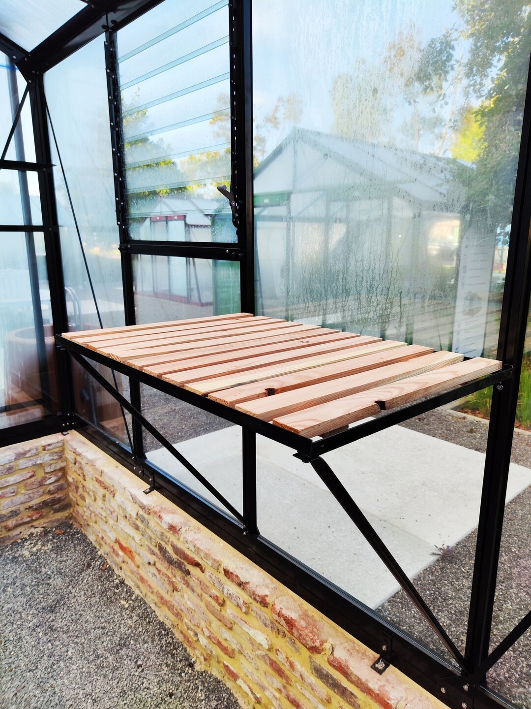 universele werktafel met houten inleg 1 ruit 71,5 cm x 52 cm - zwart (RAL9005)