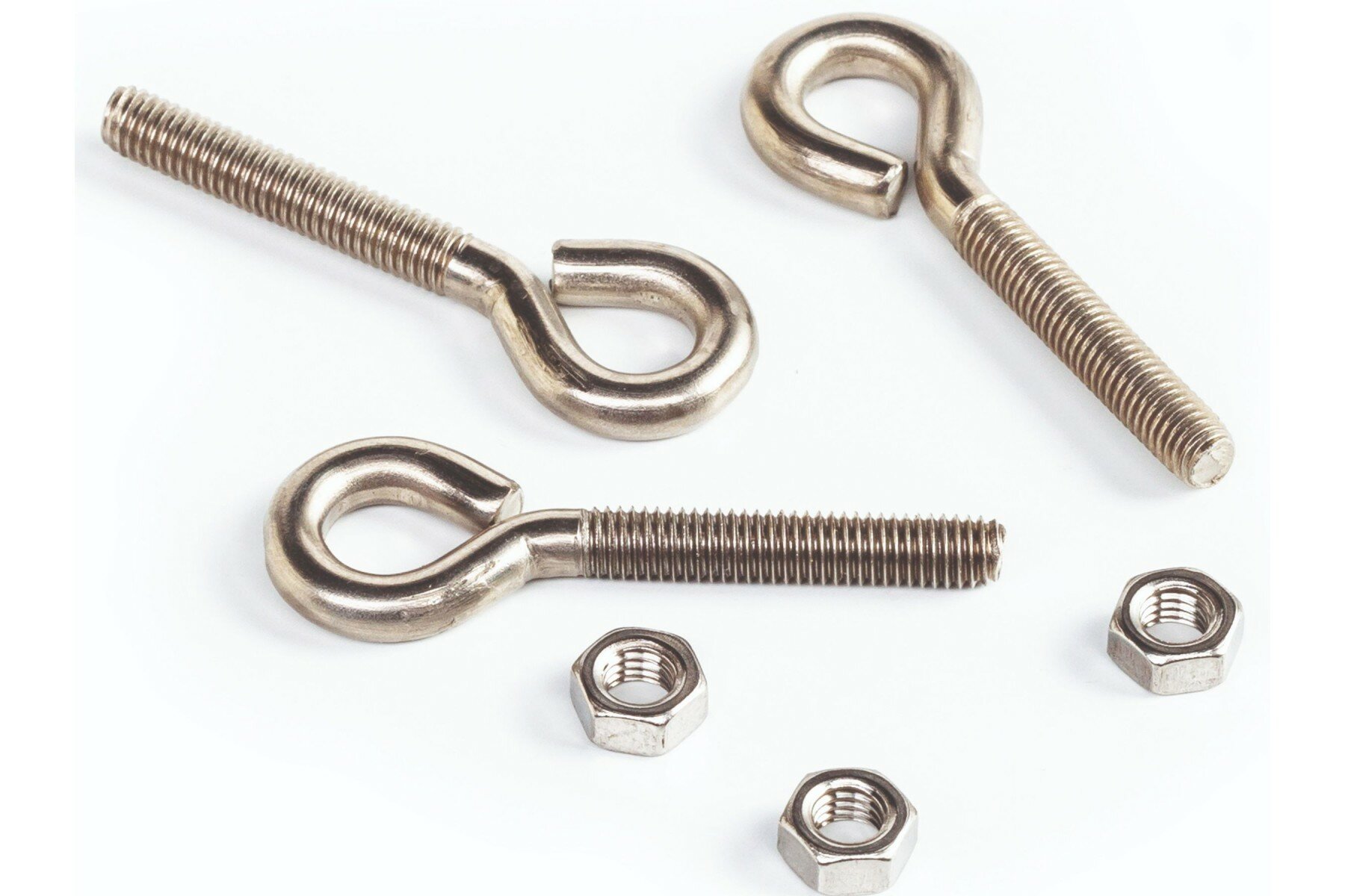 Inox tomatenhaak met moer, 10 stuks in een zakje