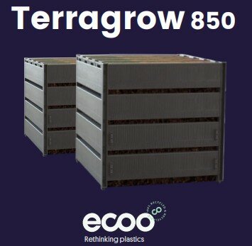 Compostbak Terragrow 850 &ndash; 100% Gerecycled Kunststof, 850L, Duurzaam &amp; Onderhoudsarm