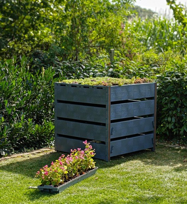 Compostbak Terragrow 850 &ndash; 100% Gerecycled Kunststof, 850L, Duurzaam &amp; Onderhoudsarm