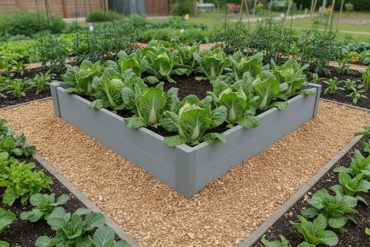 Moestuinbak kunststof 60 x 60 cm