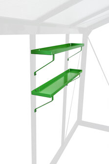 Set van twee schappen, blank aluminium
