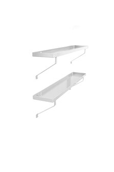Set van twee schappen, blank aluminium