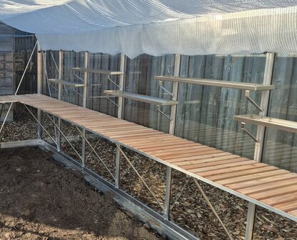 Set van twee schappen, blank aluminium
