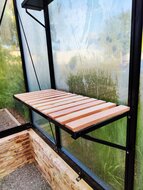 schap met houten inleg 1 ruit 71,5 cm x 32 cm - RAL 9005 zwart