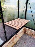universele werktafel met houten inleg 1 ruit 71,5 cm x 52 cm - zwart (RAL9005)